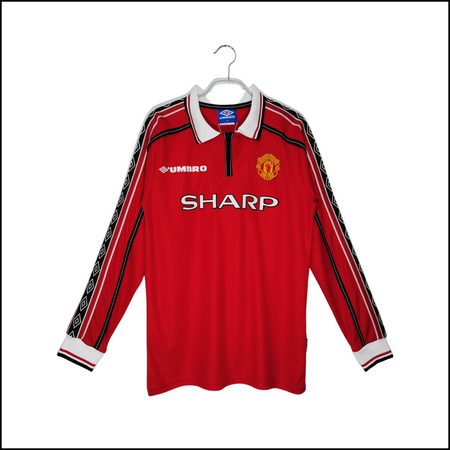 Manchester United - Camiseta retro de local de manga larga 98-00