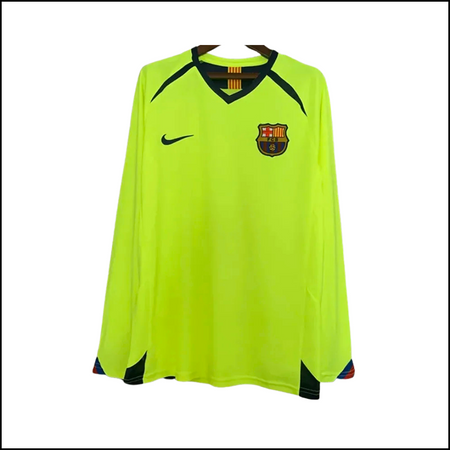 FC Barcelona - Camiseta retro de manga larga de visitante 05/06
