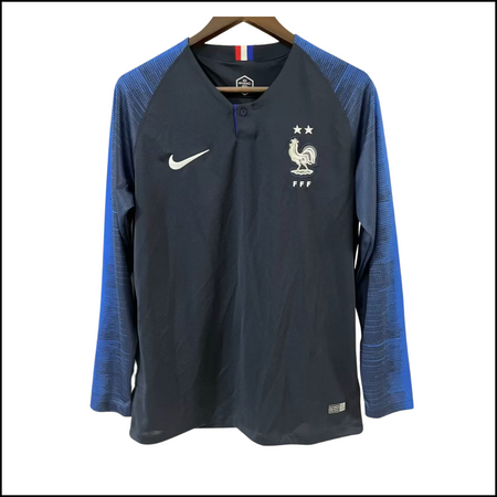 France - Maillot retro domicile manches longues 2018