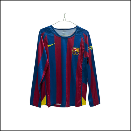 FC Barcelona - Camiseta retro de manga larga local 05/06